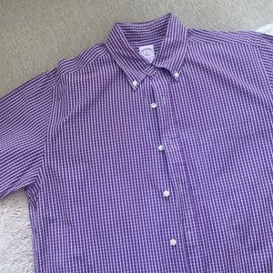Brooks Brothers Purple and White Button Down Shirt